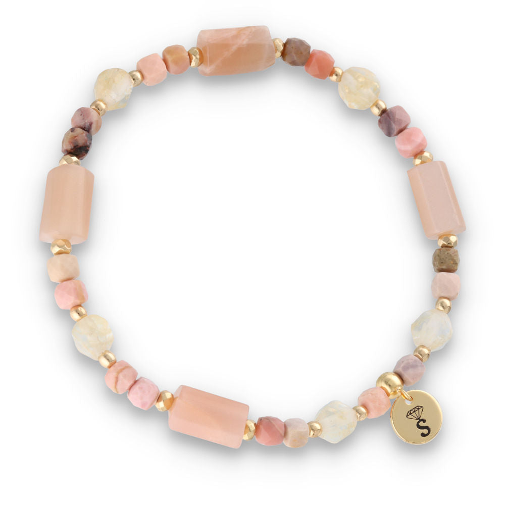 Silberarmband -30% Citrin, Sonnenstein, Turmalin, Hämatit