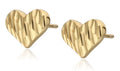Silver Earrings gold plated heart 9m
