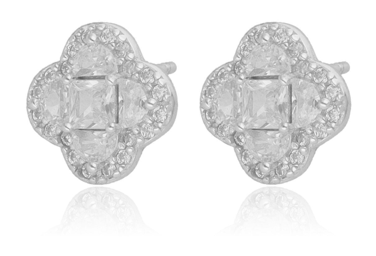 Silver Earrings Moroccan clover 10m