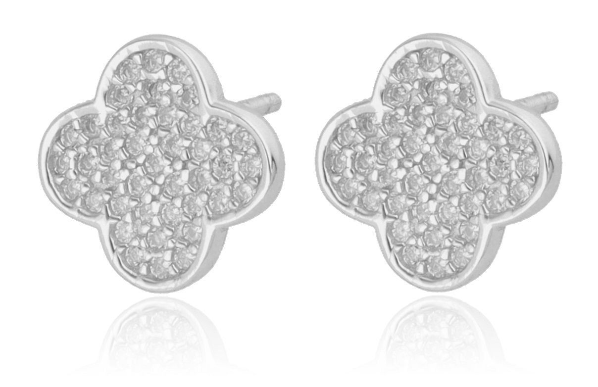 Silver Earrings NEW Moroccan clover 10m