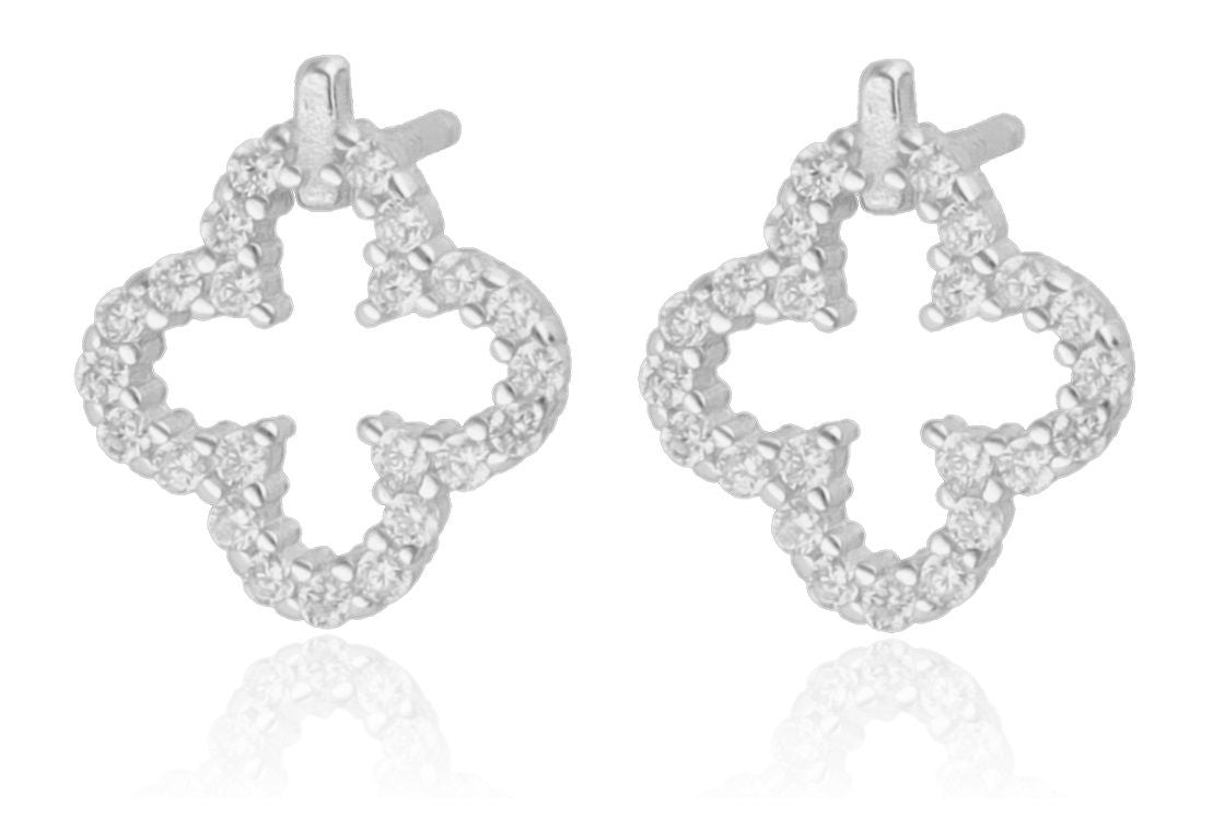 Silver Earrings Moroccan clover 10m