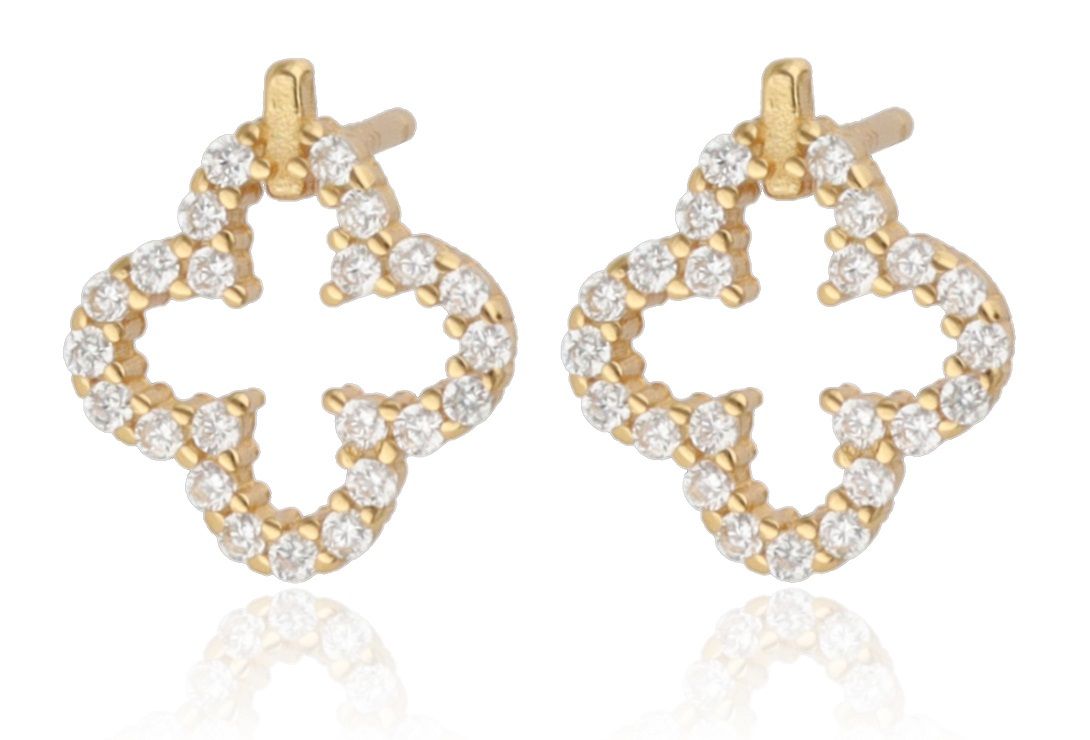 Silver Earrings NEW Moroccan clover 11m