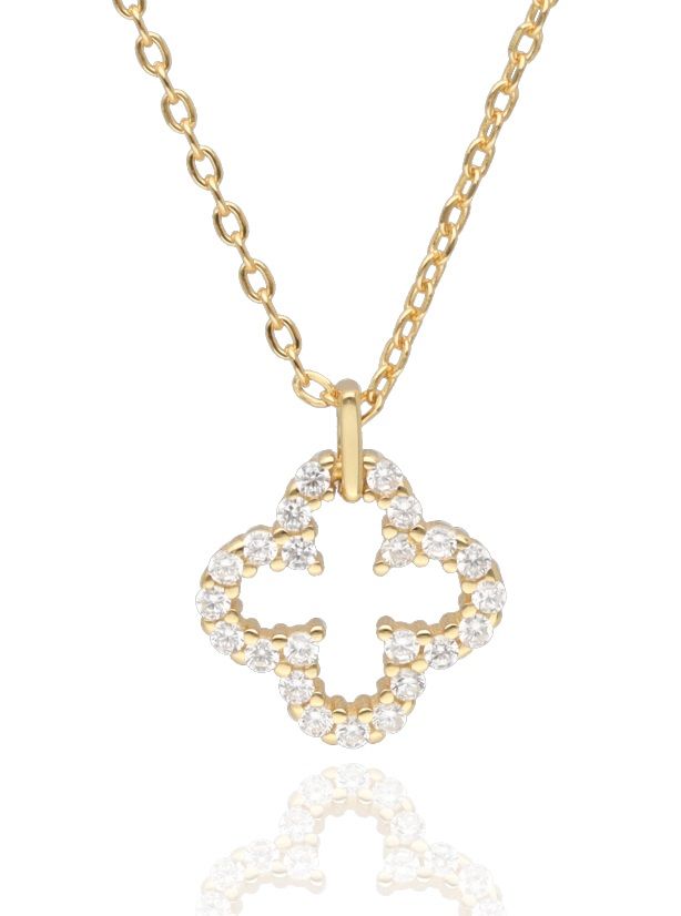 Silver Necklaces NEW 43+3cm Moroccan clover 11m