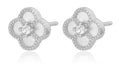 Silver Earrings NEW Moroccan clover with Mother of Pearl 8m