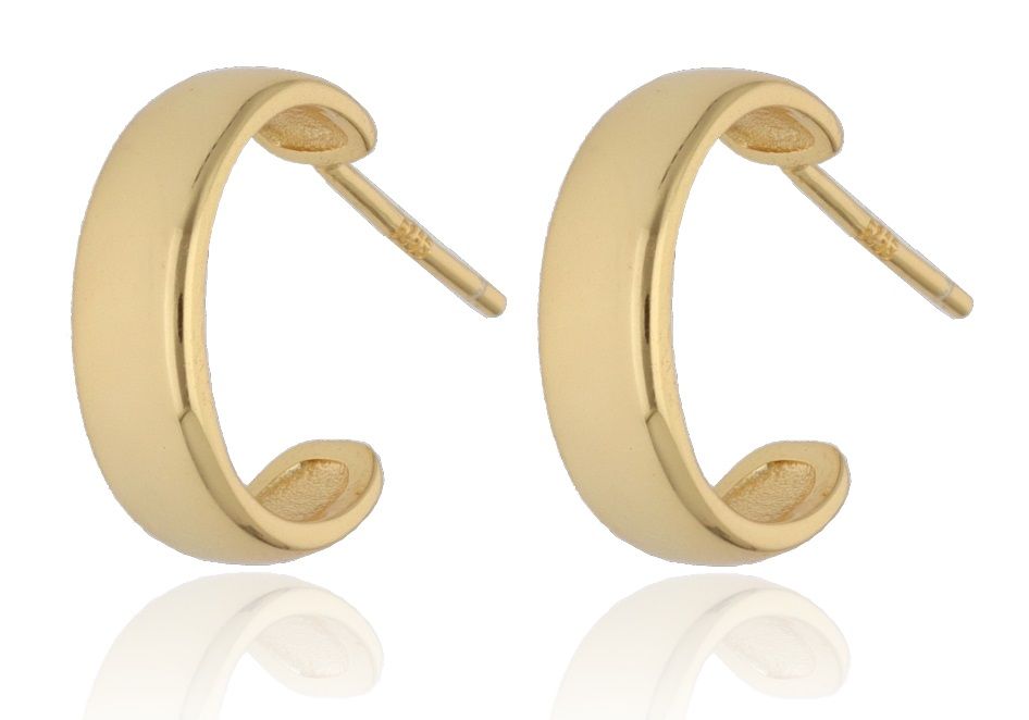 Silver Earrings gold plated 14m