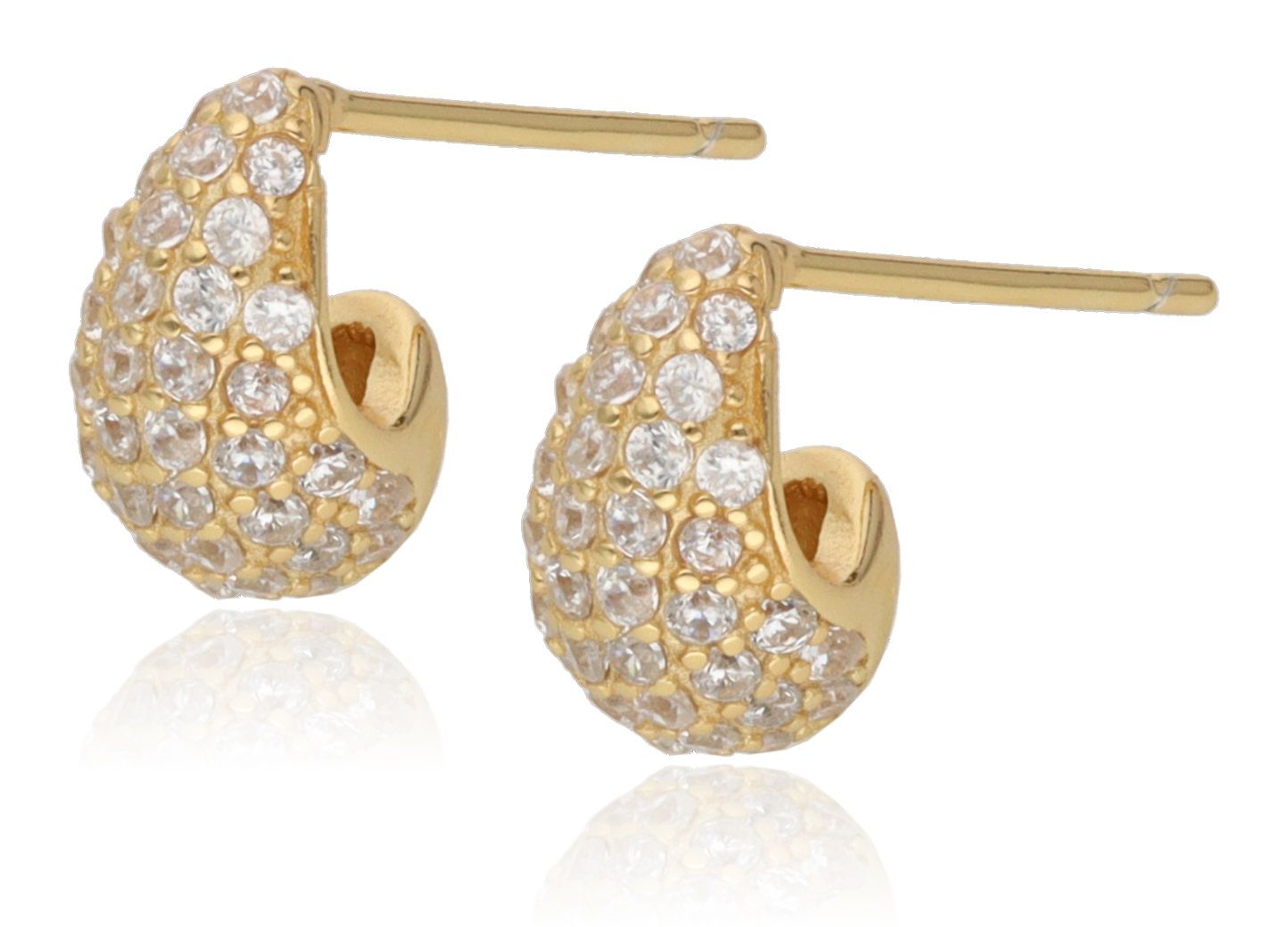 Silver Earrings gold plated 10.3m
