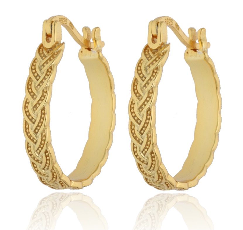 Silver Earrings gold plated 18.7m