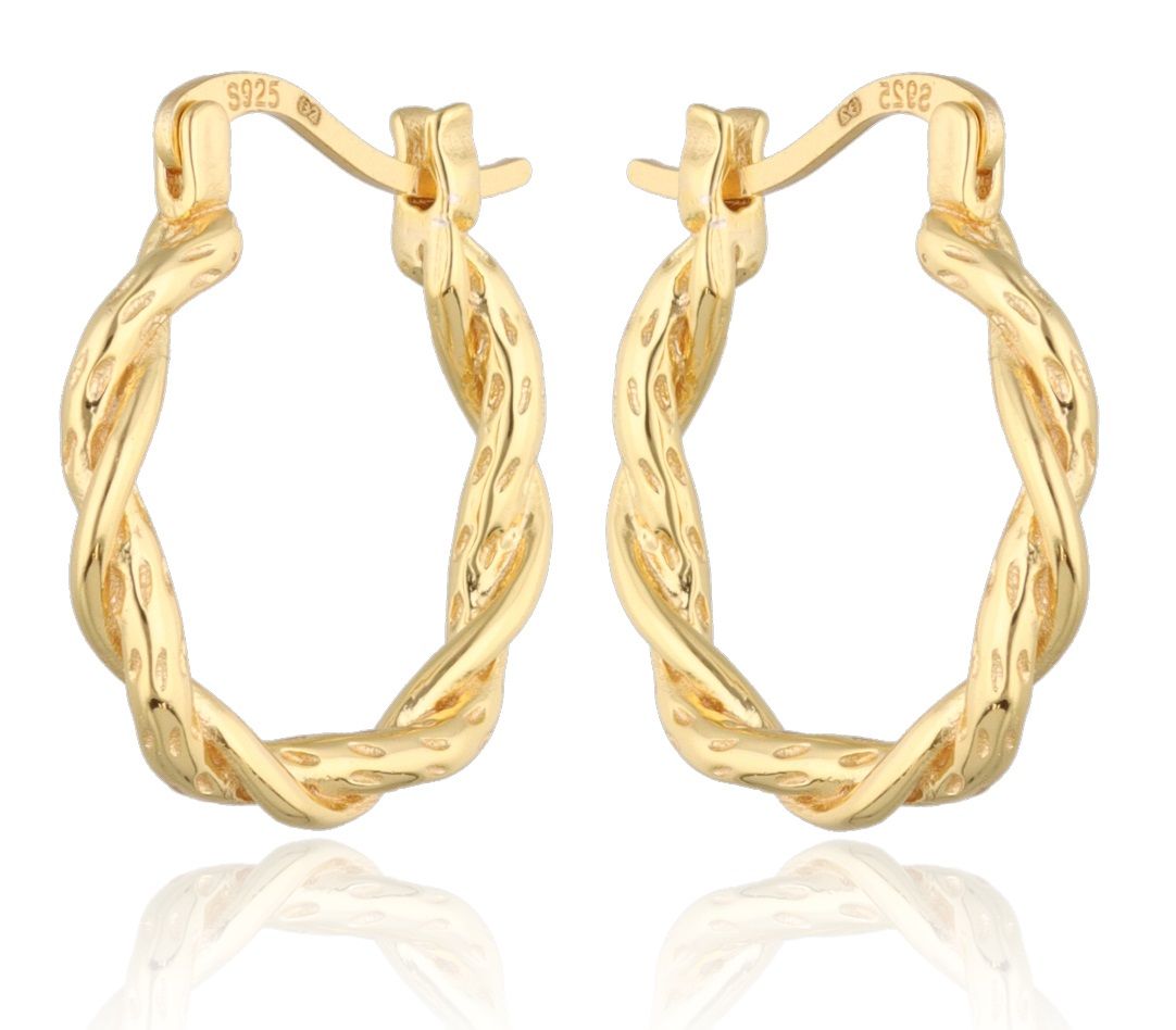 Silver Earrings gold plated 18.6m