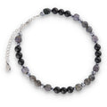Silver Bracelet -30% tourmaline, iolite, labradorite, terahertz