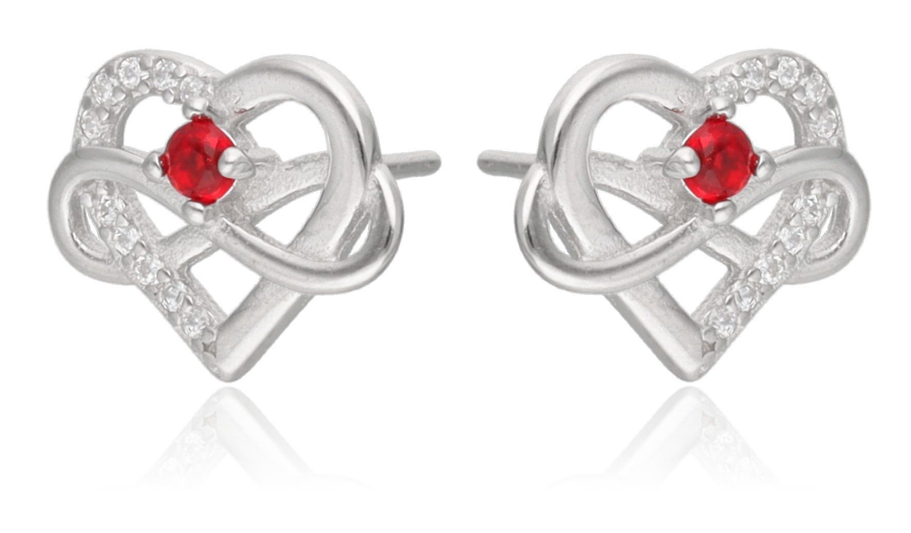 Silver Earrings NEW heart 11.5m