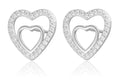 Silver Earrings NEW heart 11.5m