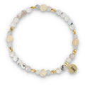 Silver Bracelet -30% moonstone, citrine, labradorite, hematite