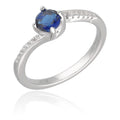 Silver Ring US size #6 #7 #8 sapphire
