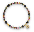 Silver Bracelet -30% tourmaline, hematite, agate