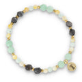 Silver Bracelet -30% labradorite, hematite, shell, jadeite
