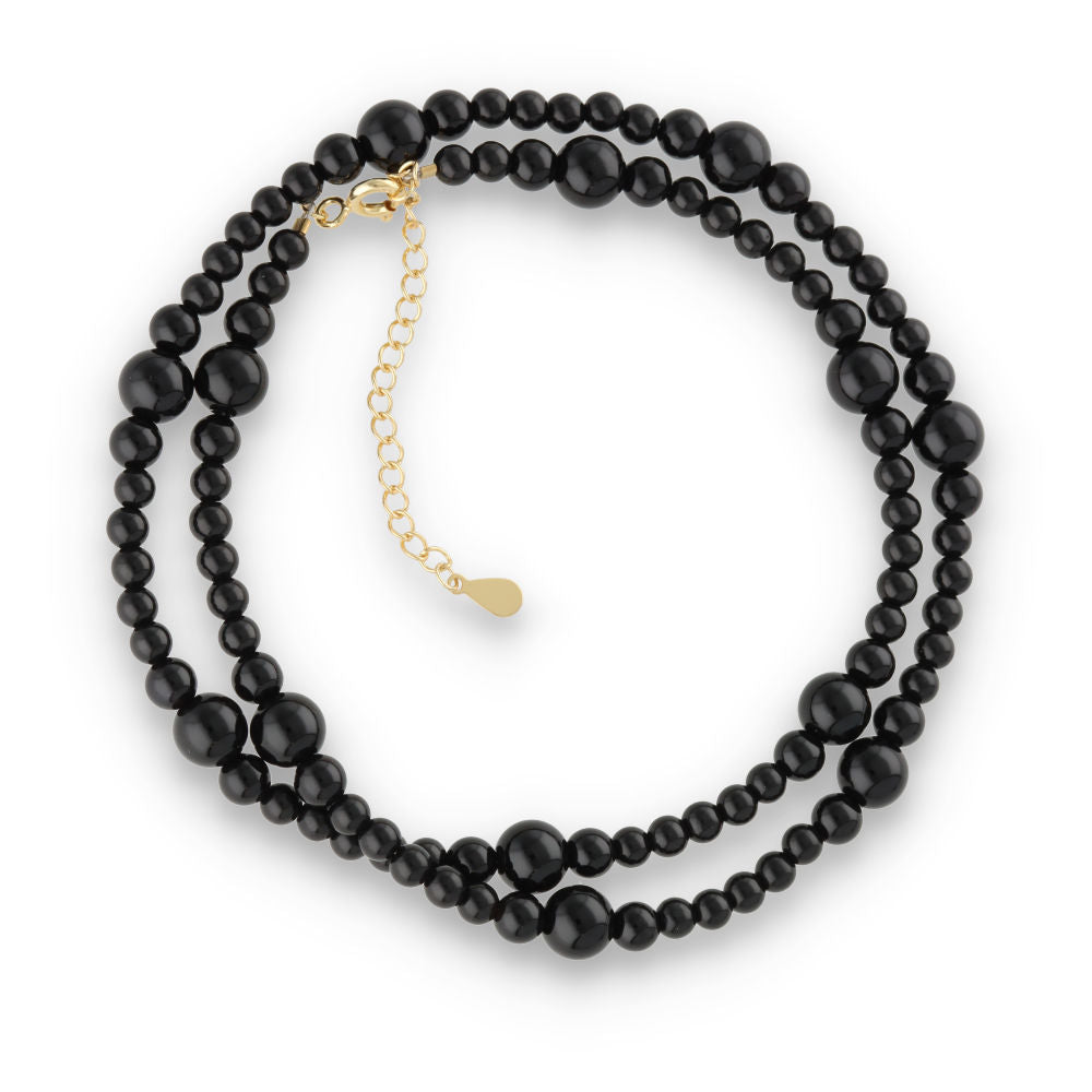 Silver Bracelet, SH00001-N NECKLACE tourmaline, onyx
