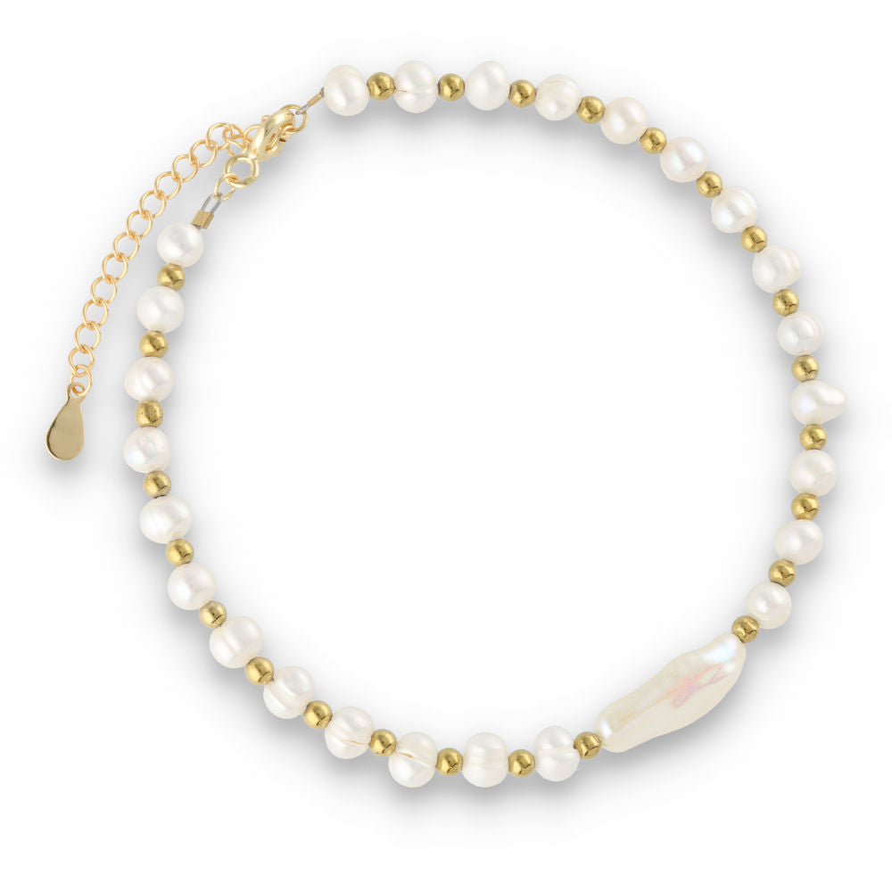 Silberarmband, SH00035-B Perle