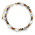 Silver Bracelet, SH00036-B agate, shell