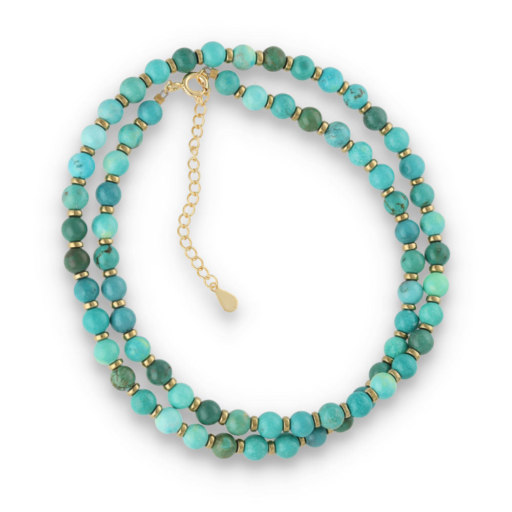 Silver Bracelet, SH00041-N turquoise NECKLACE