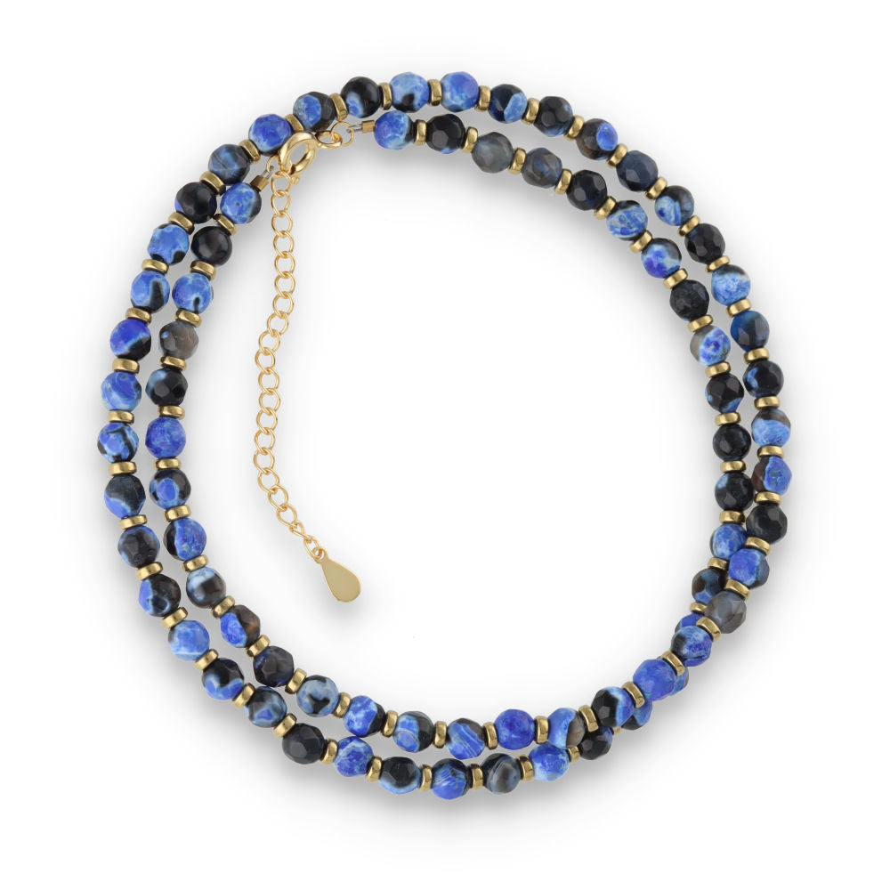 Silver Bracelet, SH00044-N Fire agate NECKLACE