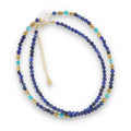 Silberarmband, SH00046-N HALSKETTE Lapislazuli, Türkis, Hämatit