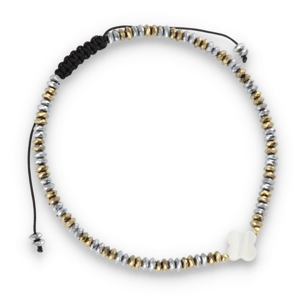 Silver Bracelet, SH00047-B1 hematite