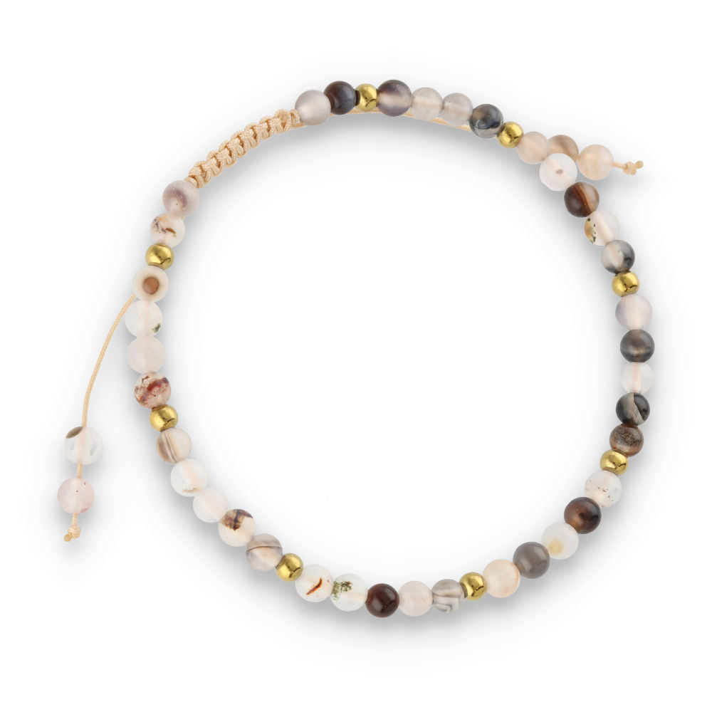 Silver Bracelet, SH00056-B agate