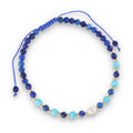 Silver Bracelet, SH00058-B lapis, turquoise, pearl