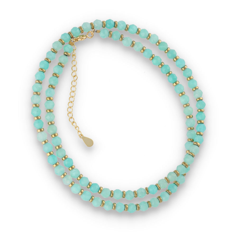 Silberarmband, SH00065-N HALSKE TTE Amazonit