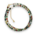 Silver Bracelet, SH00069-N NECKLACE Indian agate, pearl