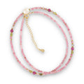 Silver Bracelet, SH00075-N NECKLACE tourmaline, ruby, pearl