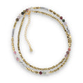 Silver Bracelet, SH00086-N NECKLACE hematite, tourmaline