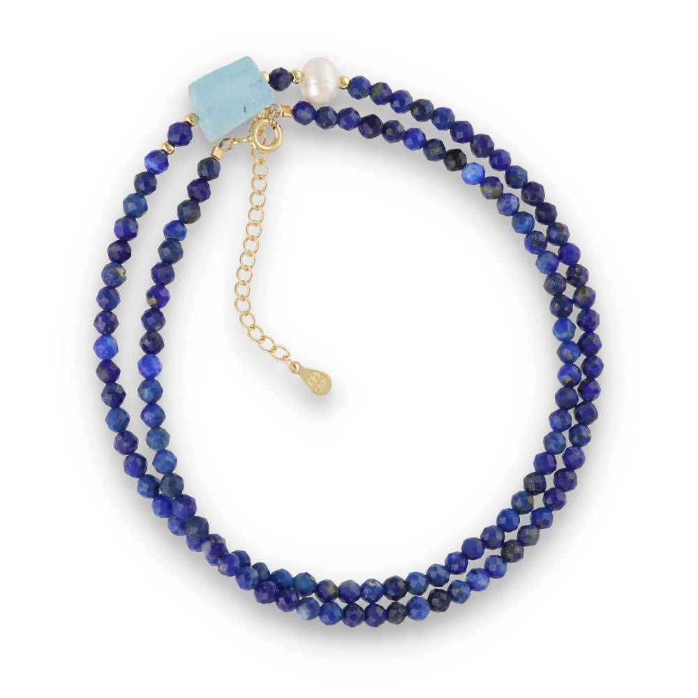 Silver Bracelet, SH00089-N lapis NECKLACE,