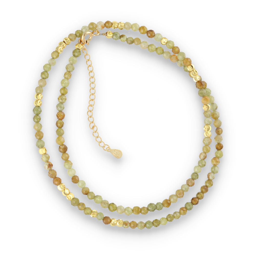 Silberarmband, SH00092-N HALSKE TTE grüner Granat