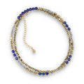 Silberarmband, SH00095-N HALSKE TThämatit, Lapislazuli