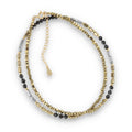 Silberarmband, SH00099-N HALSKE TTHämatit, schwarzer Spinell