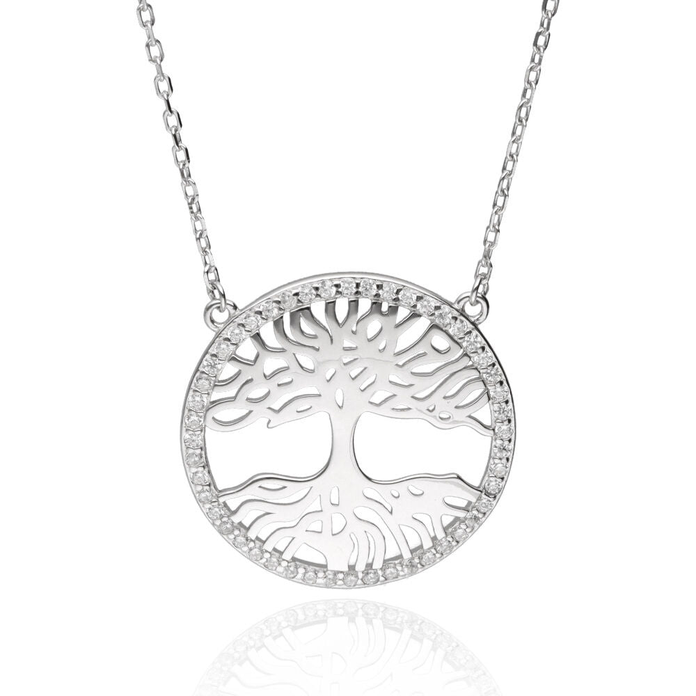 Silver Necklace An108 Tree