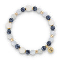Silver Bracelet -30% jade, sodolite, hematite