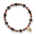 Silver Bracelet -30% cloisonne, garnet, hematite, agate