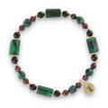 Silberarmband -30% Smaragd, Granat, Hämatit, Achat