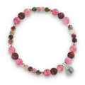 Silver Bracelet -30% tourmaline, quartz, hematite, tiger's eye