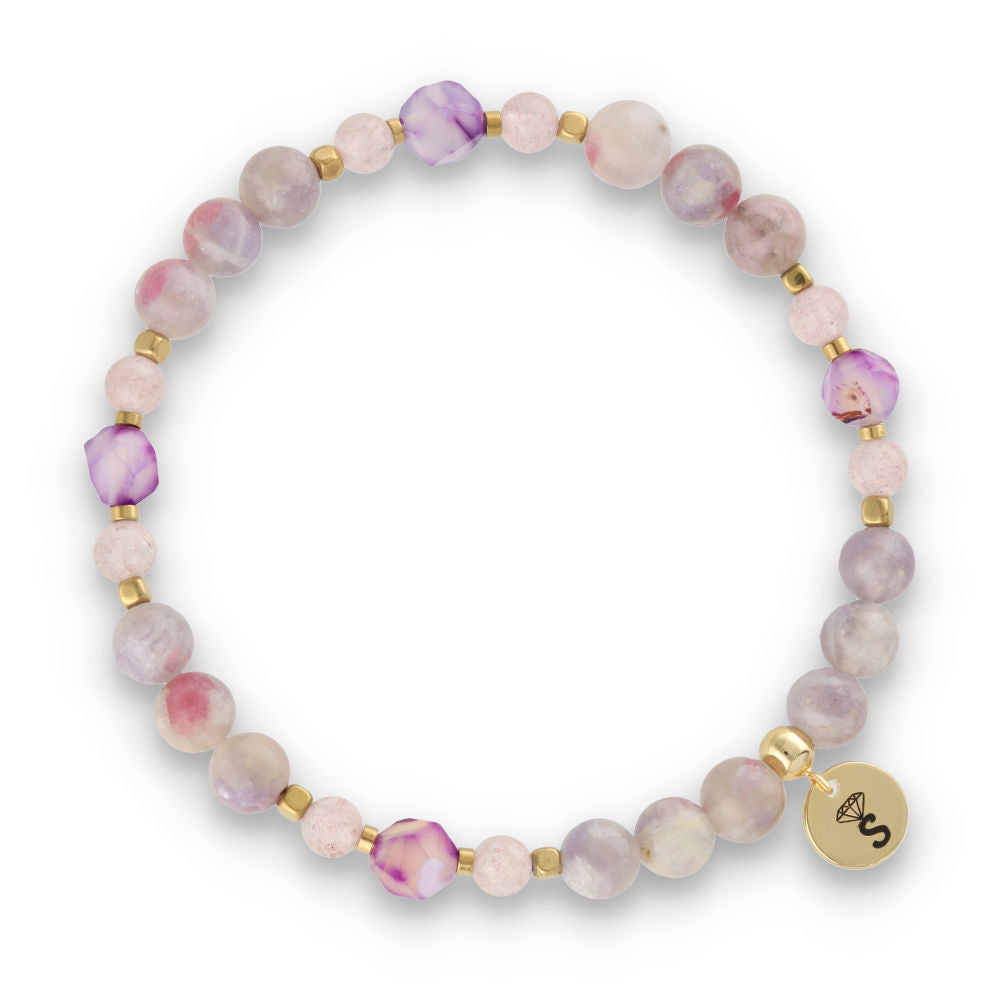 Silver Bracelet -30% tourmaline, quartz, hematite, agate