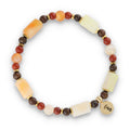 Silver Bracelet -30% jasper, bronzite, hematite, agate