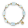 Silberarmband -30% Aquamarin, Kyanit, Hämatit, Quarz