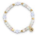 Silver Bracelet -30% margonite, opal, hematite, angelite