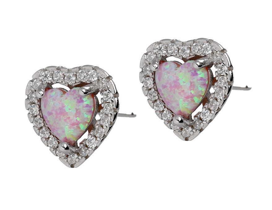 Silver Earrings Ae1223 Opal Op58