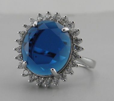 Silver Ring, Por185 Sapphire