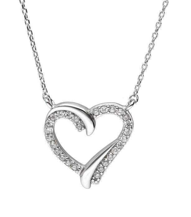 Silver Necklace Heart