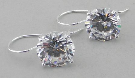 Silver Earrings 10 mm Round Cast Ear Hook