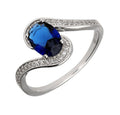 Silver Ring Sapphire #6 #6.5 #7 #7.5 #8 #8.5